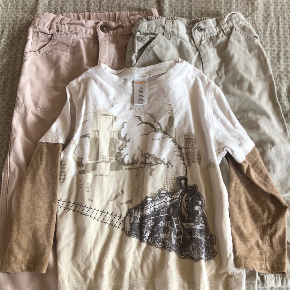 Gymboree pants shirt and CK pants
